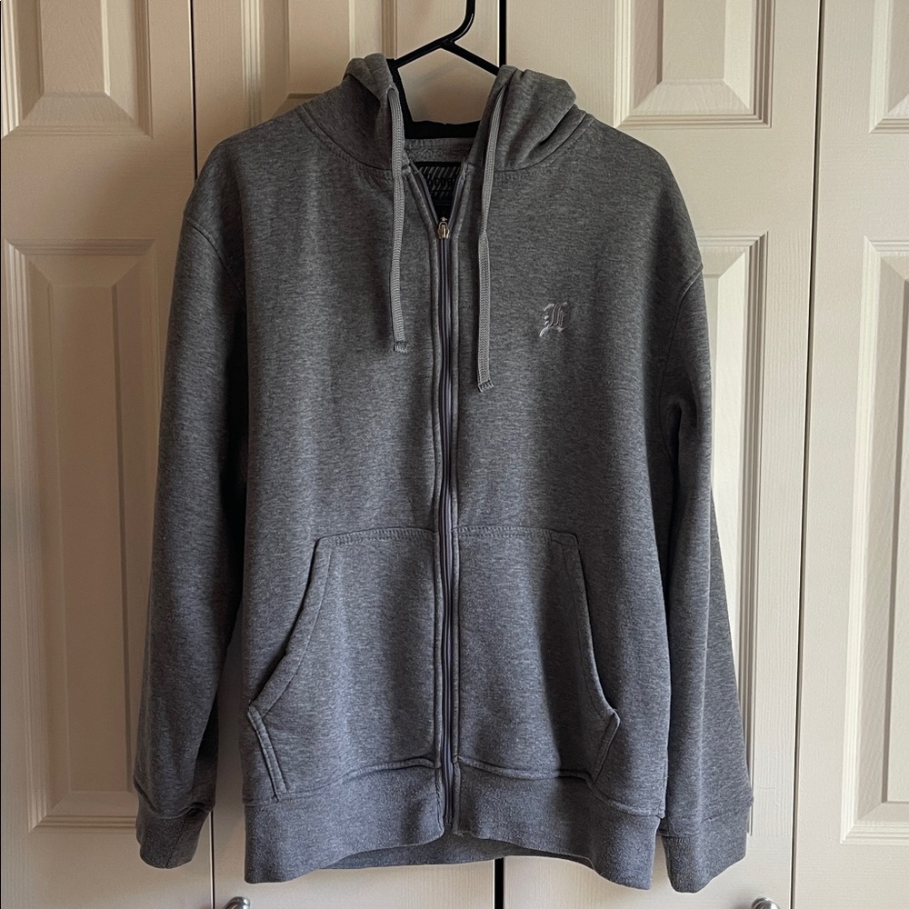 Brooklyn Xpress Men’s Gray Zip-Up Hoodie